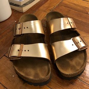 Rose gold Birkenstocks | 37; 240